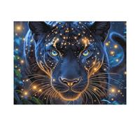 Panthère Noire Puzzles 500 Piezas Obra De Arte Colorido Animal de compagnie Rompecabezas para Adultos Decoración Hogar Moderno DIY Creativo Desafío 500 PCS