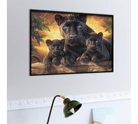 Panthère noire's Family Puzzle 500 Piezas Educativo Construir Animal de compagnie Rompecabezas 3D para Familia Maquetas Educativas Desafío Intelectual Decoración Hogar 500 PCS