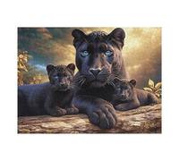 Panthère noire's Family Puzzles 500 Piezas Construir Maquetas Animal de compagnie Rompecabezas para Adultos Desafío Intelectual Juguete Educativo 3D Moderno 500 PCS