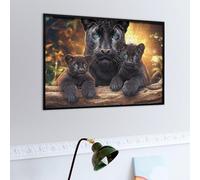 Panthère noire's Family Puzzles 500 Piezas Impossible 3D Ultra Difícil Animal de compagnie Rompecabezas para Adultos Desafío Intelectual Estera Portátil DIY Moderno Creativo 500 PCS