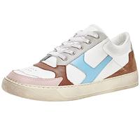 Pantofola d'Oro Santiago, Zapatillas de Gimnasio Mujer, Blanco Marrón Zzurro, 37 EU