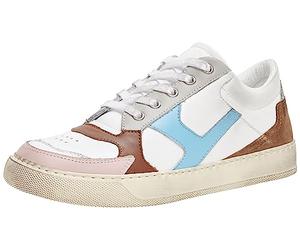 Pantofola d'Oro Santiago, Zapatillas de Gimnasio Mujer, Blanco Marrón Zzurro, 37 EU