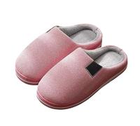 Pantoletten Damen Winter Plüsch Hausschuhe Herren Memory Foam Warme Schlappen geschlossen Filzpantoffeln gefüttert Hausschlappen bequeme Hüttenschuhe Breite Füße Slippers Unisex, Rosa intenso., 36 EU