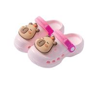 Pantoletten Kinder Jungen Mädchen Zuecos ligeros Unisex Cartoon Gartenuhe Strand Outdoor Gartenzugs atmungsaktiv Badeschuhe rutschfeste Sommer Hausschuhe Sandalen, B1 rosa., 34/EU