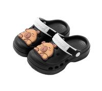 Pantoletten Kinder Jungen Mädchen Zuecos ligeros Unisex Cartoon Gartenuhe Strand Outdoor Gartenzugs atmungsaktiv Badeschuhe rutschfeste Sommer Hausschuhe Sandalen, B1, color negro., 32/EU