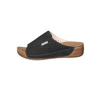 Pantoletten Mujer Negro, Peep Toe Pantuflas Slip-On Sandalias de Cuña Huecas con Plataforma Sandalias con Suela Suave Resistente al Desgaste Zapatos Plataforma Antideslizantes Sandalias Transpirables