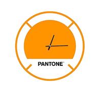 Pantone by Homemania PWATCH0121033 Reloj Drive In, Naranja/Blanco/Negro, Metal, 40 x 0,15 x 40 cm