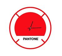 Pantone by Homemania PWATCH0123028 Reloj Drive In, Rojo/Blanco/Negro, Metal, 40 x 0,15 x 40 cm