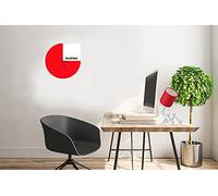 Pantone by Homemania PWATCH043028 Reloj Slice, Rojo/Blanco/Negro, Metal, 40 x 0,15 x 40 cm