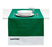 Pantone - Camino de Mesa Moderno, 100 % algodón, 220 g, Suave y Resistente, Ideal para Accesorios de Cocina y manteles Individuales de Tela, 45 x 145 cm, Verde
