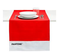 Pantone - Camino de Mesa Moderno de 100 % algodón, 220 g, Suave y Resistente, Ideal para Accesorios de Cocina y manteles Individuales de Tela, 45 x 145 cm, Rojo