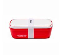 Pantone™ - Fiambrera estilo Bento Box con divisor interno y válvula de ventilación, fiambrera para oficina, escuela y universidad - Fiambrera hermética para fiambrera de 12 x 7 x 20,7 cm, color rojo