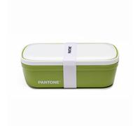 PANTONE - Fiambrera estilo Bento Box con divisor interno y válvula de ventilación, para oficina y universidad, 12 x 7 x 20,7 cm, verde claro
