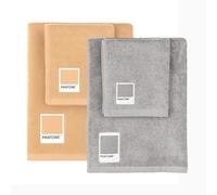 Pantone - Juego de 4 Toallas de baño para Cara y bidé de Rizo de Puro algodón 100% Certificado Oeko Tex - Juego de 2 Toallas de baño de Cara de 50 x 100 cm y 2 Toallas de Invitados de 40 x 50 cm