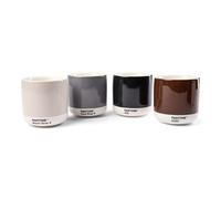 Pantone Porcelain Latte Macchiato Thermal Mugs, 100ml, Set of 4: Warm Grey 2 C,