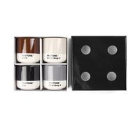 Pantone Porcelain Macchiato Thermo Cup, Lot de 4, Orange 021, Rouge 2035, Jaune
