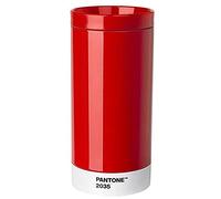 Copenhagen design Pantone To Go, Stainless Steel Travel mug/Thermo Cup, 430 ml, Red, 2035 C, Acero Inoxidable, ABS (acrilonitrilo butadieno estireno), 75 mm
