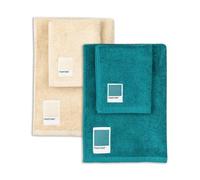 Pantone™ - Toallas de baño para cara y bidé, de rizo de puro algodón 100% certificado OEKO-TEX, 2 juegos de toallas de baño de 50 x 100 cm y 40 x 50 cm, suaves y absorbentes, también como toalla de