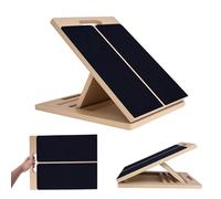 Pantorrilla de madera, tabla inclinada con tabla inclinada ajustable y trayectoria de pantorrilla, profesional para sentadillas, estiramiento muscular, equilibrio, gimnasio y uso al aire libre