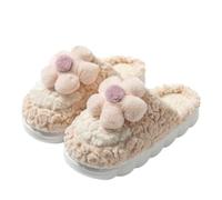 Pantoufle Femme Homme Invierno Cálido à 3D Flores Pantuflas Unisex Pareja Antiderapant Pantuflas cálidas Calcetas Cómodas Suave Slippers de Peluche Zapatillas Antideslizantes de Maison Pantoufle