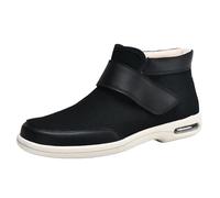 Pantoufles diabétiques pour Hommes,Comfort per Diabetici con Chiusura Regolabile a Strappo,Sandali Pantofole Uomo Ortopedica Scarpe Diabeticheblack-47