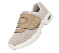 Pantoufles diabétiques pour Hommes,Larghi Scarpe Ortopediche a Strappo Sandali Riabilitativi Apertura per Piedi Gonfi Dalla vestibilità Extra.Beige,49
