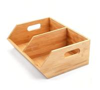 Pantry Organizer Box - Wooden Stackable Storage Bins, Adjustable Multi-Layer Organizer for Kitchen Bathroom Pantry Shelves, Home Food Snack Potato Onion Storage Container Space Saver