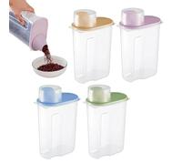 Pantry Storage Containers - Air Tight Cereal Container, 4 Pieces 2.5L Clear Airtight Organization, Rice Storages Container | For Food Pantry Baking Dry Cookie Snack Freezer Grain Powder Coffee