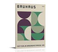 PANTTING Bauhaus - Póster de geometría abstracta en lienzo estético para pared, decoración del hogar, dormitorio, sala de estar, 20 x 30 cm, estilo marco