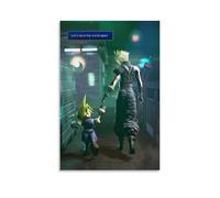 PANTTING Final Fantasy - Póster estético de Let's Save The World para pared, decoración del hogar, dormitorio, sala de estar, 30 x 45 cm, estilo sin marco