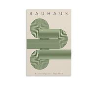 PANTTING Póster de Bauhaus modernista verde, lienzo estético para pared, decoración del hogar, dormitorio, sala de estar, 40 x 60 cm, estilo sin marco