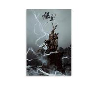 PANTTING Póster estético del juego Wukong de mito negro, impresión artística para pared, decoración del hogar para dormitorio, sala de estar, 30 x 45 cm, estilo sin marco
