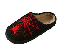 Pantuflas acogedoras para Mujer con diseño de Halloween, Usar en casa y para la Temporada. Estilo sin Cordones para una relajación máxima. (Black, 43) #160