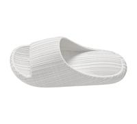 Pantuflas acolchadas ligeras para hombre y mujer, sandalias de EVA con puntera abierta, sandalias para interiores, baño, casa, verano, playa, White, 37 EU