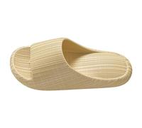 Pantuflas acolchadas ligeras para hombre y mujer, sandalias de EVA con puntera abierta, sandalias para interiores, baño, casa, verano, playa, Amarillo, 37 EU