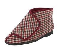 Pantuflas Balmoral a cuadros para hombre Gawci, rojo vino, 39 EU