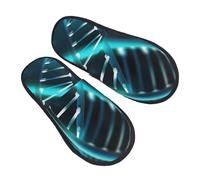 Pantuflas Cadena Genética De La Ciencia Retro Slippers Portátil Zapatos De Algodón Para Hotel Viaje Otoño M