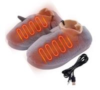 Pantuflas calefactadas con calefacción cálida, portátiles, multifuncionales | Pantuflas cálidas de invierno para el hogar, viajes, dormitorio
