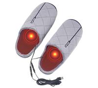 Pantuflas calientapies - Almohadilla eléctrica para pies, zapatillas calentadas por USB, calentador de pies de invierno para el hogar, alfombrilla de calentamiento rápido, calentadores acogedores