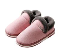 Pantuflas cerradas para mujer, botas de invierno con forro de felpa, botas cálidas y planas, zapatos de cabaña, antideslizantes, unisex, zapatos de hogar, pantuflas de fieltro, botas de invierno