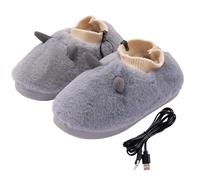 Pantuflas con calefacción, cálidas para invierno, zapatos con calefacción USB para interiores, zapatillas de calefacción eléctrica para mujer