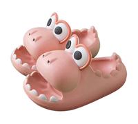 Pantuflas con forma de dinosaurio - Pantuflas lindas de dibujos animados, calzado de interior | Sandalias abiertas para mujeres, zapatos de baño antideslizantes, zapatos de casa transpirables para