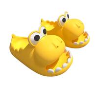 Pantuflas con forma de dinosaurio - Pantuflas lindas de dibujos animados, calzado de interior | Sandalias abiertas para mujeres, zapatos de baño antideslizantes, zapatos de casa transpirables para