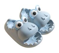 Pantuflas con forma de dinosaurio - Pantuflas lindas de dibujos animados, calzado de interior | Sandalias abiertas para mujeres, zapatos de baño antideslizantes, zapatos de casa transpirables para