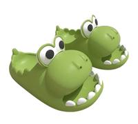 Pantuflas con forma de dinosaurio - Pantuflas lindas de dibujos animados, calzado de interior | Sandalias abiertas para mujeres, zapatos de baño antideslizantes, zapatos de casa transpirables para