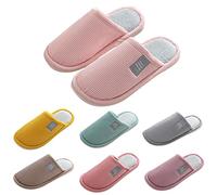 Pantuflas con forro polar para mujer, a rayas, de pana, cálidas, de felpa, cálidas, de espuma viscoelástica, antideslizantes, para interiores y exteriores, cómodas y esponjosas, Pink, 39 1/3 EU