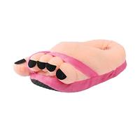Pantuflas con pies de garra, pantuflas con estampado animal para mujer, pantuflas peludas de aventura de monstruo, deslizadores cálidos novedosos, deslizadores de pies Hobbit de invierno, zapatos de