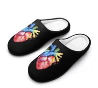 Pantuflas De Algodón Anatomía Del Corazón Colorida Slippers L