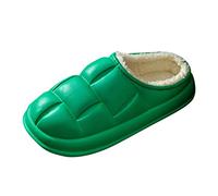 Pantuflas de algodón con tacón medio Bao para mujer, para otoño e invierno, uso en interiores y exteriores, de felpa, cálidas, desmontables, para mujer, calcetines peludos de cabras, a, 39.5 EU