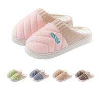 Pantuflas de algodón para mujer, peludas, suaves, cómodas, de espuma viscoelástica, sin cordones, cálidas, ligeras, transpirables, antideslizantes, para interiores y exteriores, Pink, 39 EU